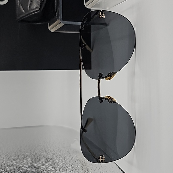 CHANEL PILOT TITANIUM SUNGLASSES UNISEX CHANEL 4285 T C395S4 - Picture 4 of 13